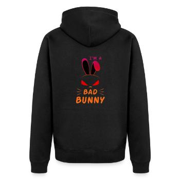 Je suis Bad Bunny Anime Dessin animé Drôle Gamer Geek Mignon - Veste à capuche bio Premium Unisexe - noir - Dos - Nico (187cm)