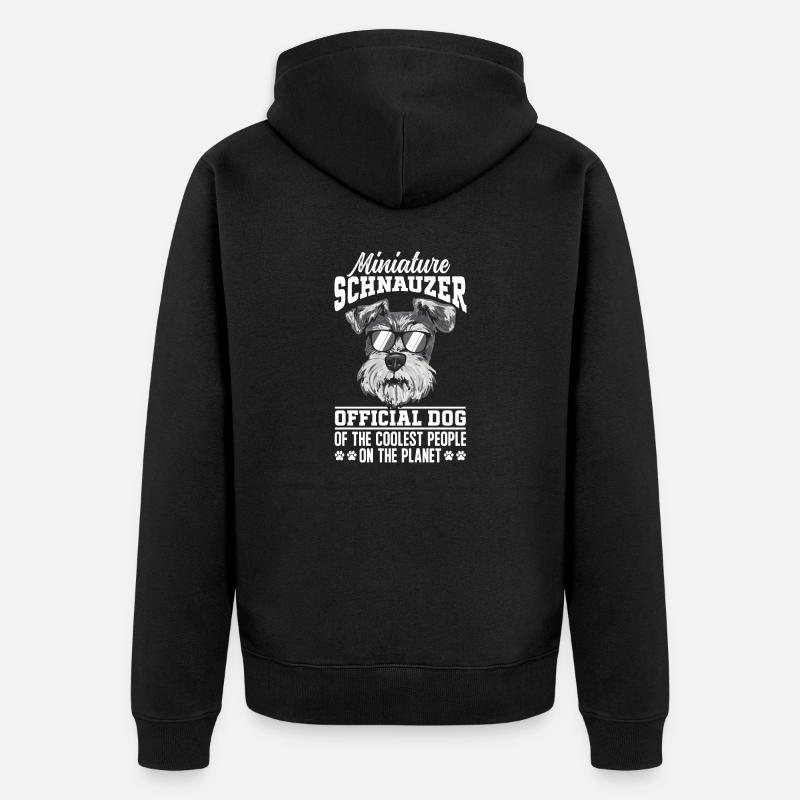Schnauzer nain Chien Schnauzer - Veste à capuche bio Premium Unisexe - noir