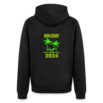 Vacances 2024 Vacances - Veste à capuche bio Premium Unisexe - noir - Dos - Nico (187cm)