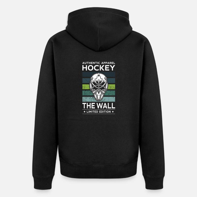 Hockey le mur - Veste à capuche bio Premium Unisexe - noir
