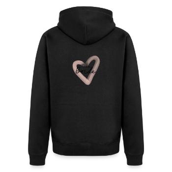 T-shirt Team Bride JGA Heart, enterrement de vie de garçon - Veste à capuche bio Premium Unisexe - noir - Dos - Nico (187cm)
