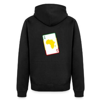 afrika love afrikanisch ASS afro party safari - Unisex Premium Bio Zip Hoodie - Schwarz - Hinten - Nico (187cm)
