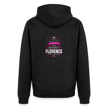 Votre Altesse Florance entre dans la chambre - Veste à capuche bio Premium Unisexe - noir - Dos - Nico (187cm)