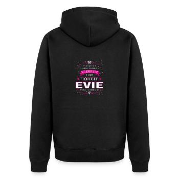 Son Altesse Evie entre dans la pièce - Veste à capuche bio Premium Unisexe - noir - Dos - Nico (187cm)
