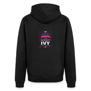Your Highness Ivy enters the room - Unisex Premium Organic Zip Hoodie - black - Back - Nico (187cm)
