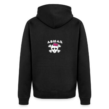 Pirate Abigail Design for Girls and Women - Unisex Premium Organic Zip Hoodie - black - Back - Nico (187cm)