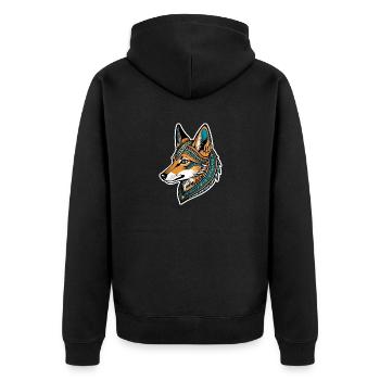 Chacal Égyptien Néo Traditionnel - Veste à capuche bio Premium Unisexe - noir - Dos - Nico (187cm)
