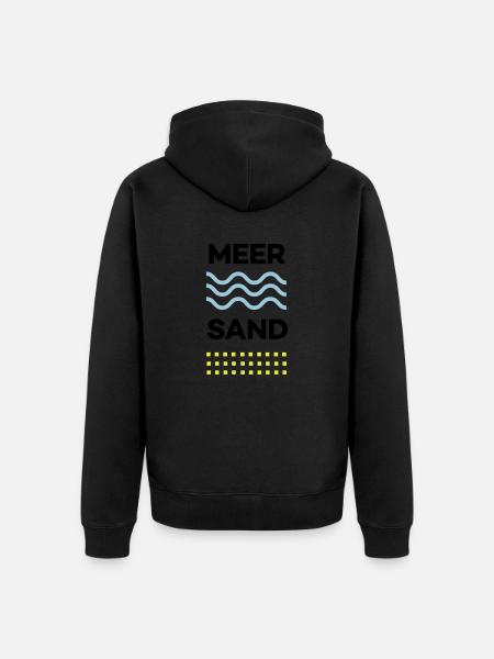 MEER&SAND - Unisex Premium Bio Zip Hoodie - Schwarz
