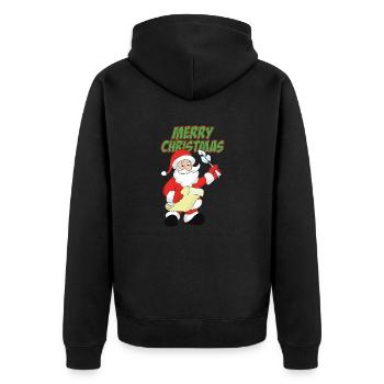 Noël Noël Père Noël Père Noël - Veste à capuche bio Premium Unisexe - noir - Dos - Nico (187cm)