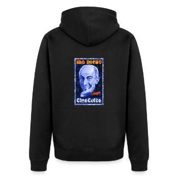 ma biche l'orangerie cinéculte louis de funes - Veste à capuche bio Premium Unisexe - noir - Dos - Nico (187cm)