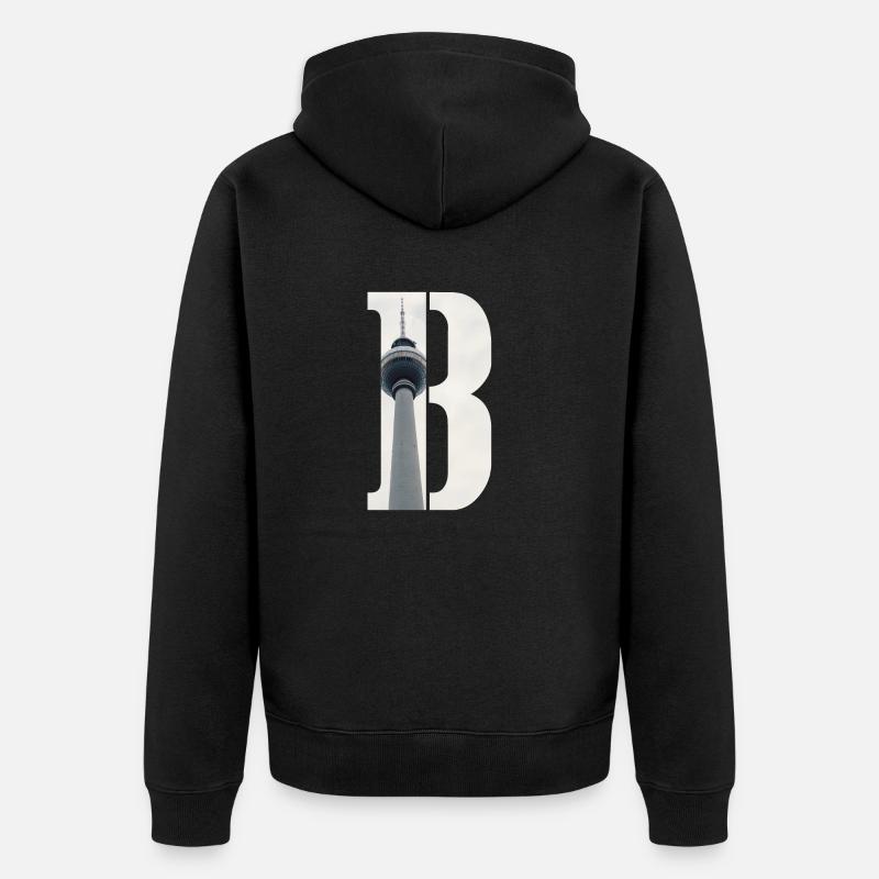 B erlin - Veste à capuche bio Premium Unisexe - noir