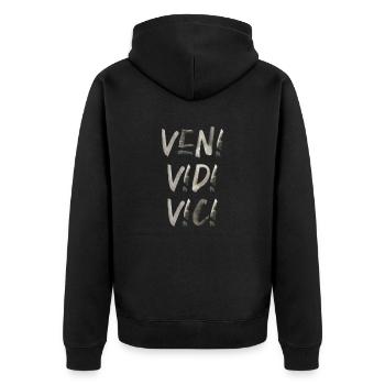 veni vedi vici latin succès César réussi - Veste à capuche bio Premium Unisexe - noir - Dos - Nico (187cm)