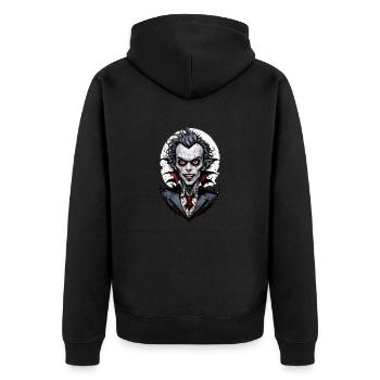 un vampire souriant 1 - Veste à capuche bio Premium Unisexe - noir - Dos - Nico (187cm)