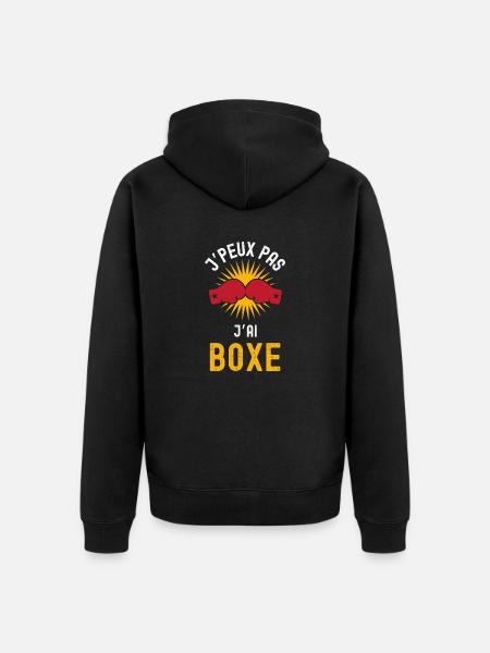 Sport boxe 1 - Veste à capuche bio Premium Unisexe - noir