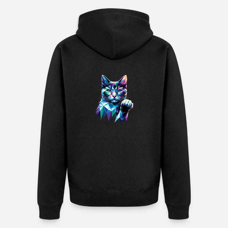 Chat - Veste à capuche bio Premium Unisexe - noir