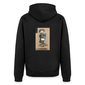 Kitchen Sink All Day Long - Unisex Premium Bio Zip Hoodie - Schwarz - Hinten - Nico (187cm)