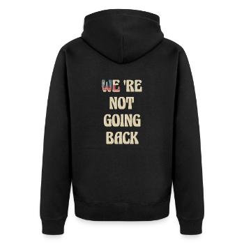 Kamala Walz - Unisex Premium Bio Zip Hoodie - Schwarz - Hinten - Nico (187cm)