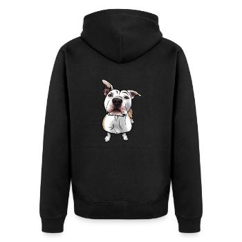 American Staffordshire Terrier dans le style comique - Veste à capuche bio Premium Unisexe - noir - Dos - Nico (187cm)