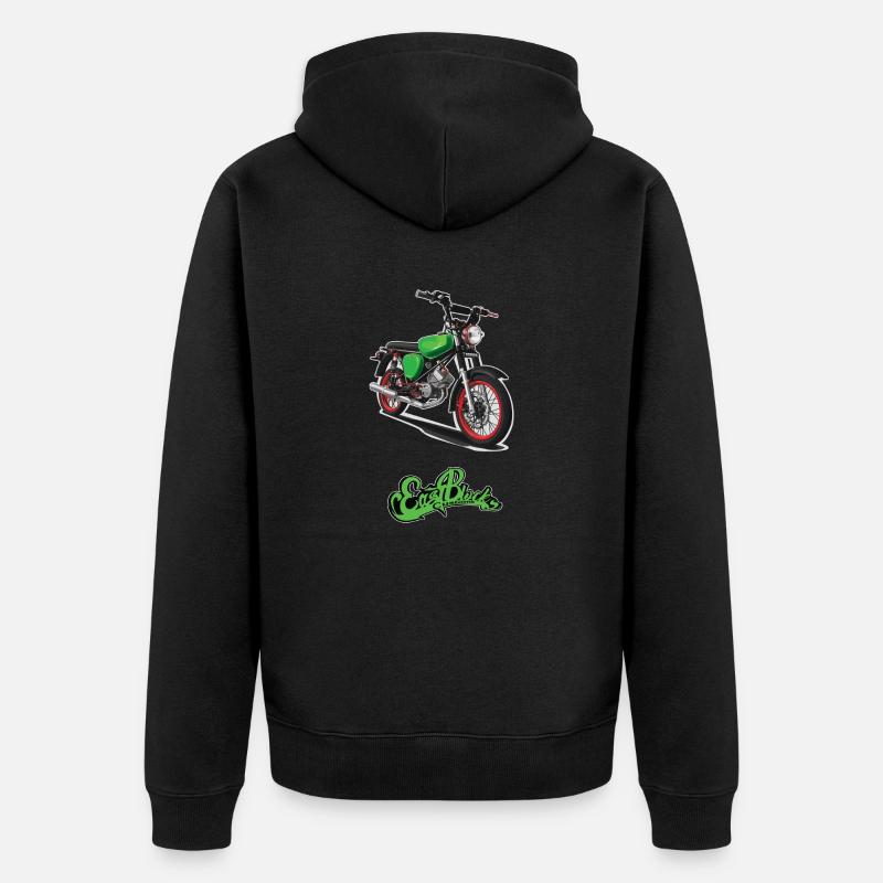 S51 (vert) // Illustration - Veste à capuche bio Premium Unisexe - noir