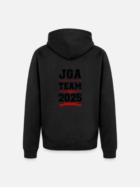 Bachelor Party Team 2025 - Unisex Premium Organic Zip Hoodie - black