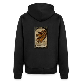 Tarot Tailoring the Flowing Fabric - Unisex Premium Organic Zip Hoodie - black - Back - Nico (187cm)