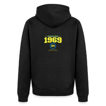 Awesome 1969 Shirt für Männer Frauen 54 Jahre alt 54. - Unisex Premium Bio Zip Hoodie - Schwarz - Hinten - Nico (187cm)