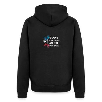 Les enfants de Dieu ne sont pas à vendre - Veste à capuche bio Premium Unisexe - noir - Dos - Nico (187cm)