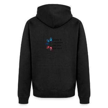 Les enfants de Dieu ne sont pas à vendre - Veste à capuche bio Premium Unisexe - noir - Dos - Nico (187cm)