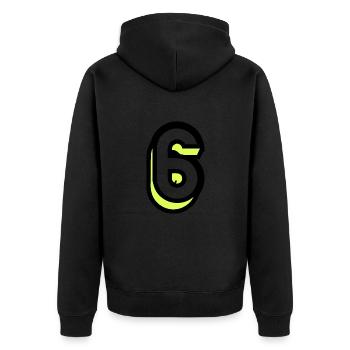 6. 6 ANS. 6e ANNIVERSAIRE. ANNIVERSAIRE 6 ANS - Veste à capuche bio Premium Unisexe - noir - Dos - Nico (187cm)