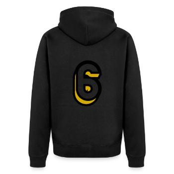 6. 6 ANS. 6e ANNIVERSAIRE. ANNIVERSAIRE 6 ANS. SIX - Veste à capuche bio Premium Unisexe - noir - Dos - Nico (187cm)