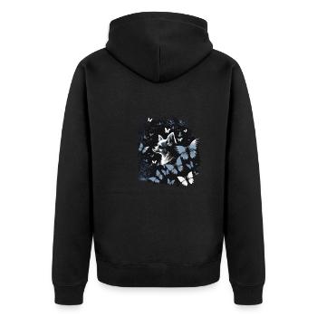 Chihuahua | Chien mignon | Papillon | - Veste à capuche bio Premium Unisexe - noir - Dos - Nico (187cm)