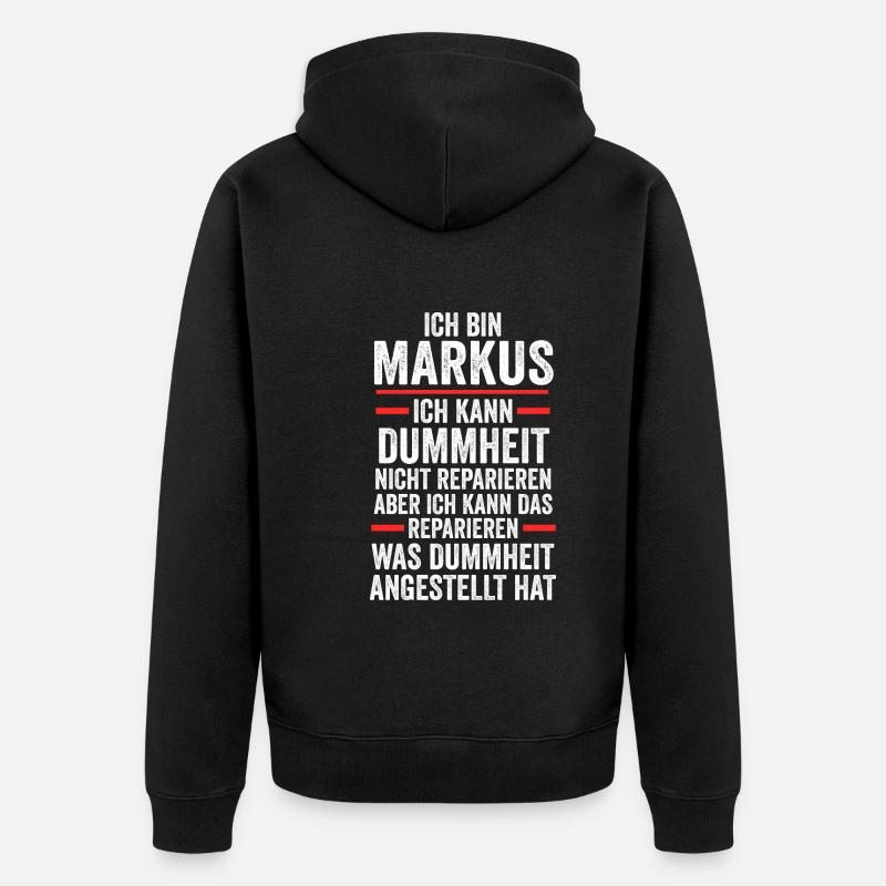Markus - Veste à capuche bio Premium Unisexe - noir