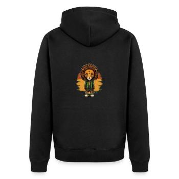 Lion King 1 - Unisex Premium Organic Zip Hoodie - black - Back - Nico (187cm)