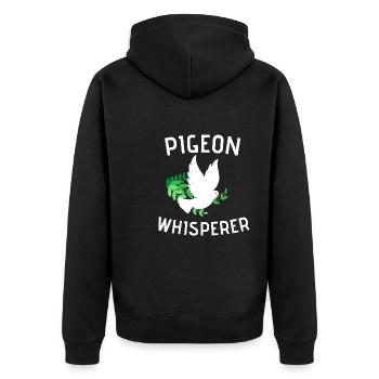 Pigeons Whisperer Pigeon Racing Cadeau Pigeon Pigeon - Veste à capuche bio Premium Unisexe - noir - Dos - Nico (187cm)