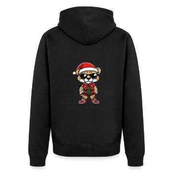 Guépard Noël Bande dessinée Cool - Veste à capuche bio Premium Unisexe - noir - Dos - Nico (187cm)