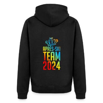 Après-ski 2024 Coloré - Veste à capuche bio Premium Unisexe - noir - Dos - Nico (187cm)
