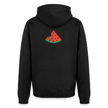 Une tranche de pastèque - Veste à capuche bio Premium Unisexe - noir - Dos - Nico (187cm)