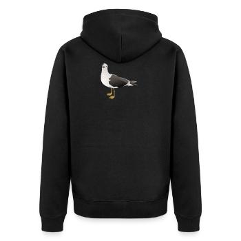 Bir d694 - Unisex Premium Organic Zip Hoodie - black - Back - Nico (187cm)