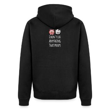 t-shirt végétalien - Veste à capuche bio Premium Unisexe - noir - Dos - Nico (187cm)
