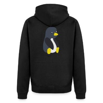 Penguin bébé - Veste à capuche bio Premium Unisexe - noir - Dos - Nico (187cm)