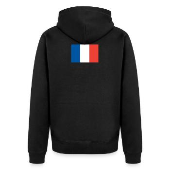 France, drapeau - Veste à capuche bio Premium Unisexe - noir - Dos - Nico (187cm)