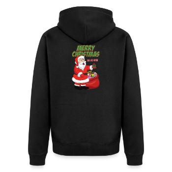 Noël Noël Père Noël Père Noël - Veste à capuche bio Premium Unisexe - noir - Dos - Nico (187cm)