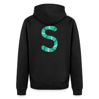 Des lettres - Veste à capuche bio Premium Unisexe - noir - Dos - Nico (187cm)