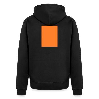 orange field - Unisex Premium Organic Zip Hoodie - black - Back - Nico (187cm)