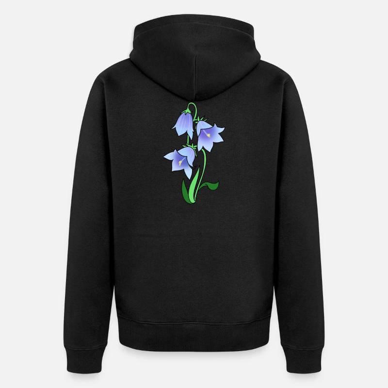 Glockenblume - Unisex Premium Bio Zip Hoodie - Schwarz