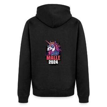 Malle 2024 Licorne - Veste à capuche bio Premium Unisexe - noir - Dos - Nico (187cm)