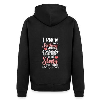 Planètes d’astronomie stellaire - Veste à capuche bio Premium Unisexe - noir - Dos - Nico (187cm)