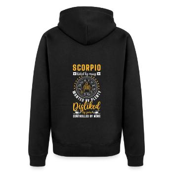 Signe du zodiaque Élément étoile du zodiaque - Veste à capuche bio Premium Unisexe - noir - Dos - Nico (187cm)