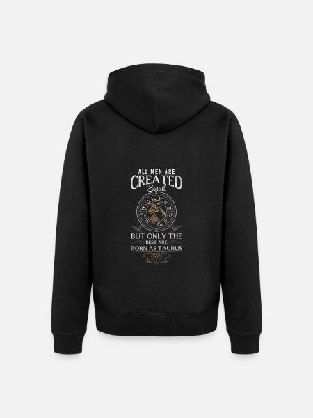 Zodiac sign Element April constellation - Unisex Premium Organic Zip Hoodie - black