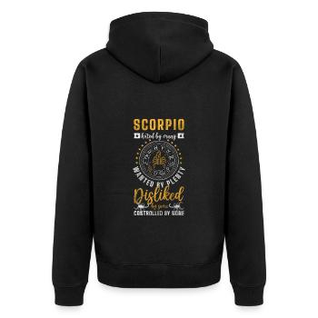 Horoscope Étoiles Personnage - Veste à capuche bio Premium Unisexe - noir - Dos - Nico (187cm)